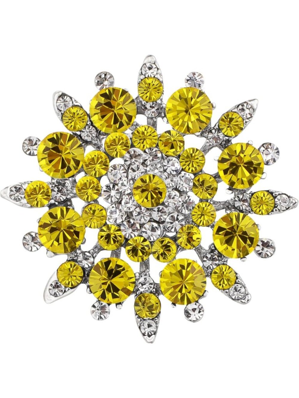 Alilang Adustable Silver Blue Purple Iridescent Crystal Rhinestones Snowflake